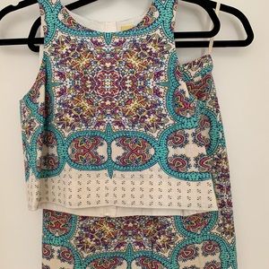 ANTHROPOLOGIE Maeve Aztec Skirt + Top Set